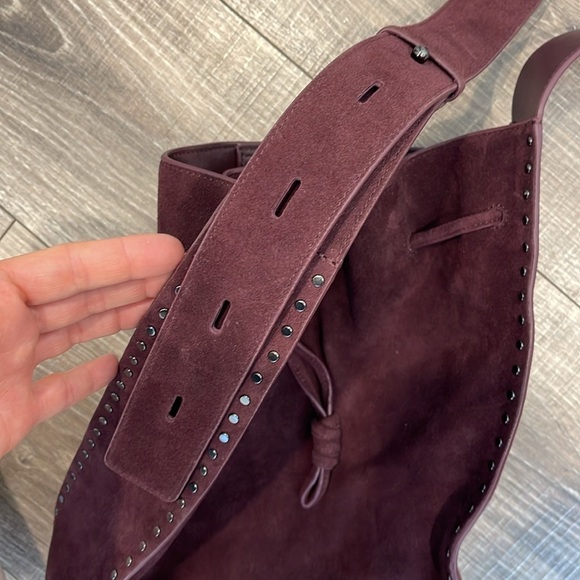 Rebecca Minkoff Nanine Drawstring Shoulder Bag “currant” NWT - Picture 5 of 7